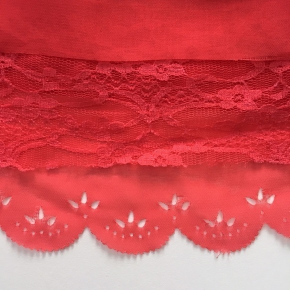 ASOS Lace Overlay Lined Dress Size 4 Pink Salmon - Picture 7 of 7